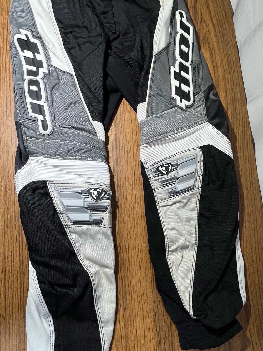 Thor Phase Protective Systems Moto Pants  30 Black White Motocross Racing 1210